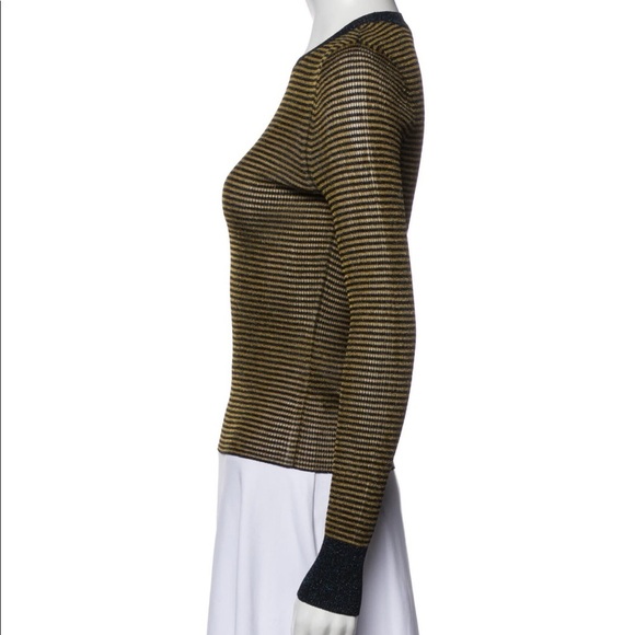 Rag & Bone Raina Striped Long Sleeve Crew Neck Top XS - Picture 10 of 11